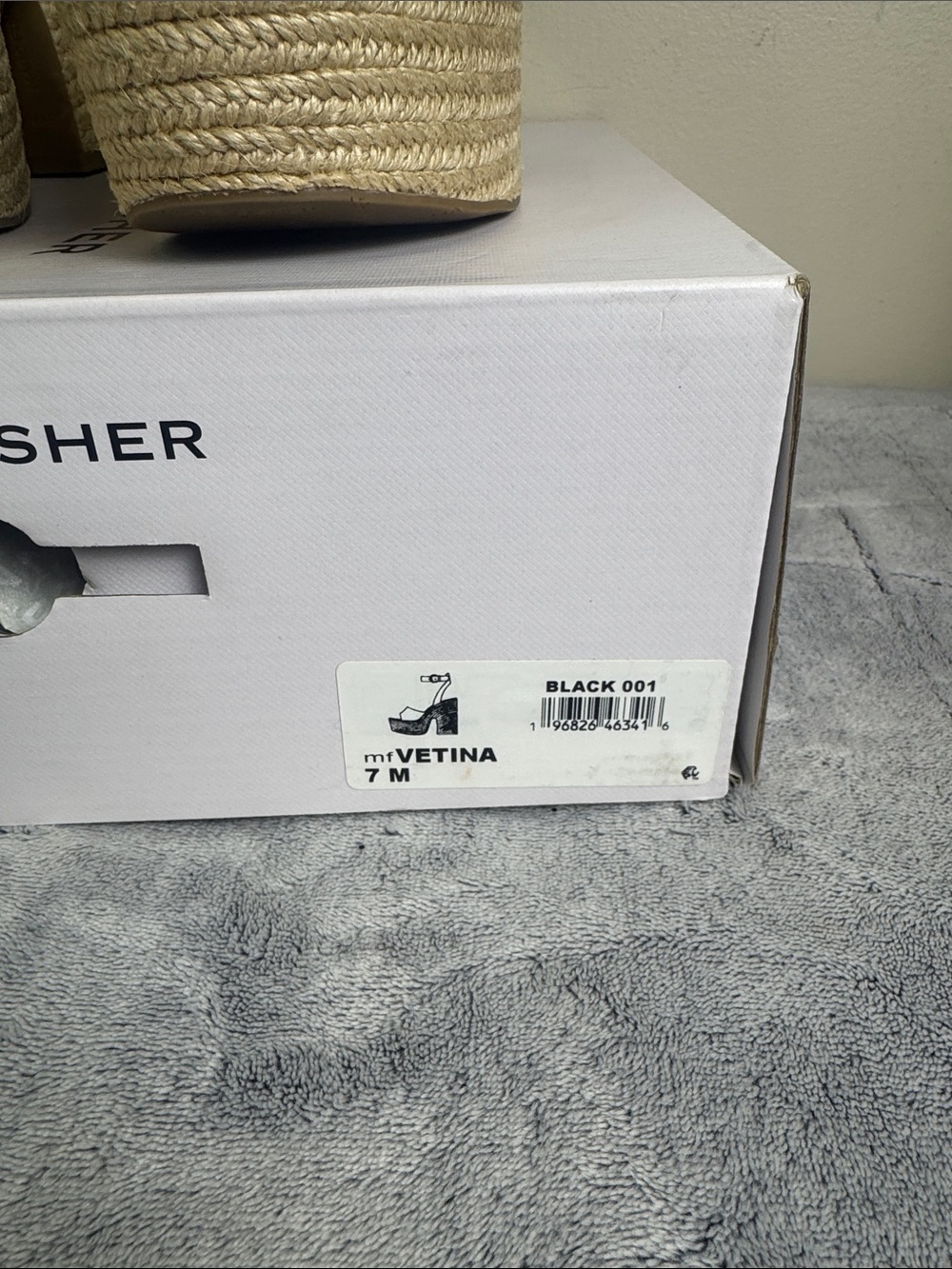 Marc Fisher Vetina Black Platform Wedge Sandals - Size 7 - NIB - NWT - Picture 2 of 9